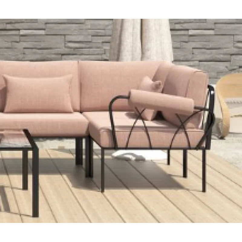 

Rajni Pink Fabric Patio Pillow