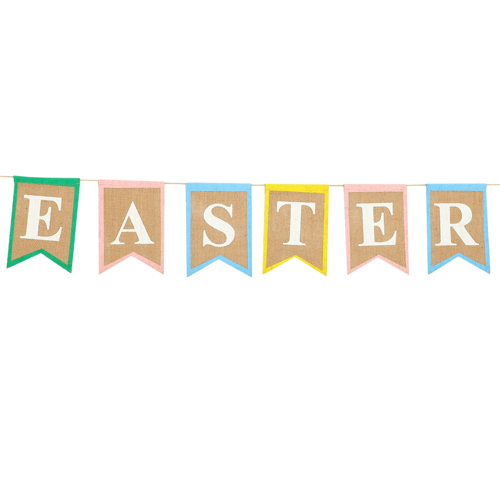 

Easter Hanging Banner Decorative Bunting Festive Premium Linen Reliable Easter Party Spring Celebration