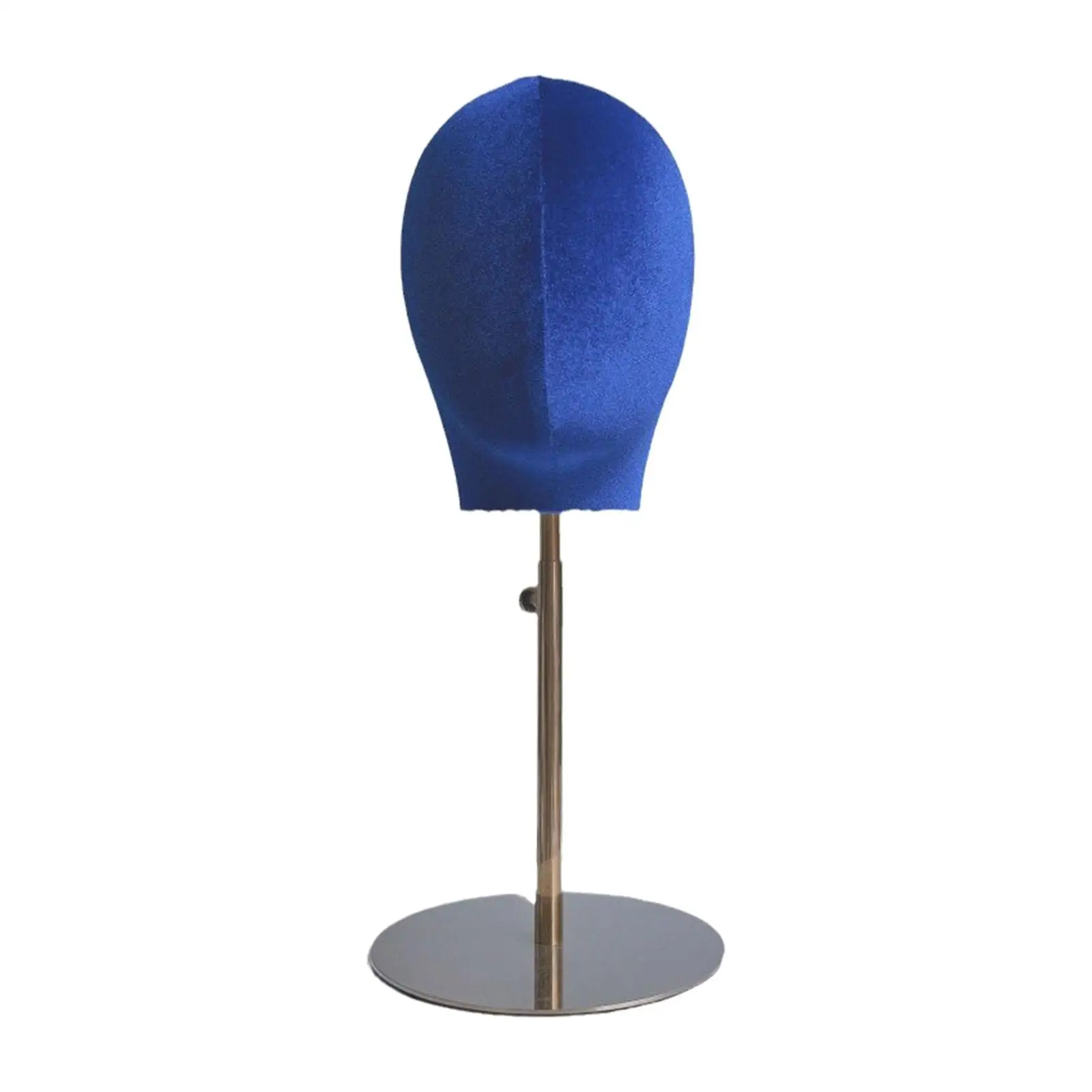 Velvet Manikin Hat Display Stand, Adjustable Height Stable Wig Stand Holder for Hat Styling Salon Jewelry