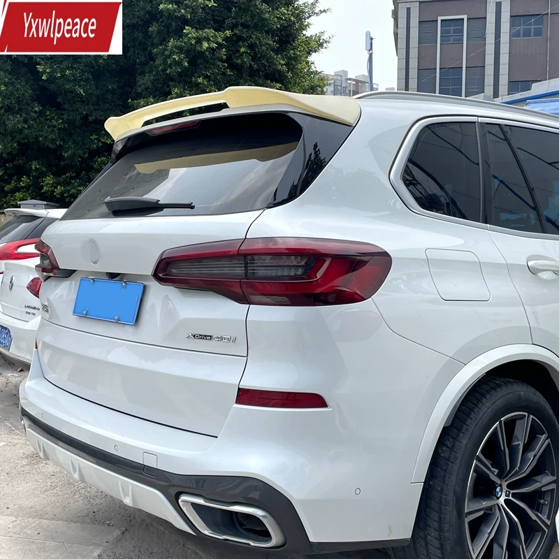 

For BMW X5 G05 Spoiler 2018 2019 2020 2021 2022 High Quality ABS Glossy Black and Carbon Look Rear Roof Spoiler Trunk Wing