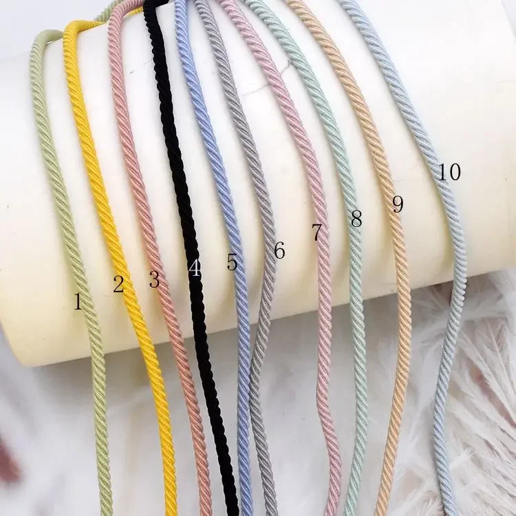2.5mm Handmade DIY Hair Band Accessories Material Rubber Band Make Hair Ring Head Rope Rubber Band Hair Rope 30 Meters