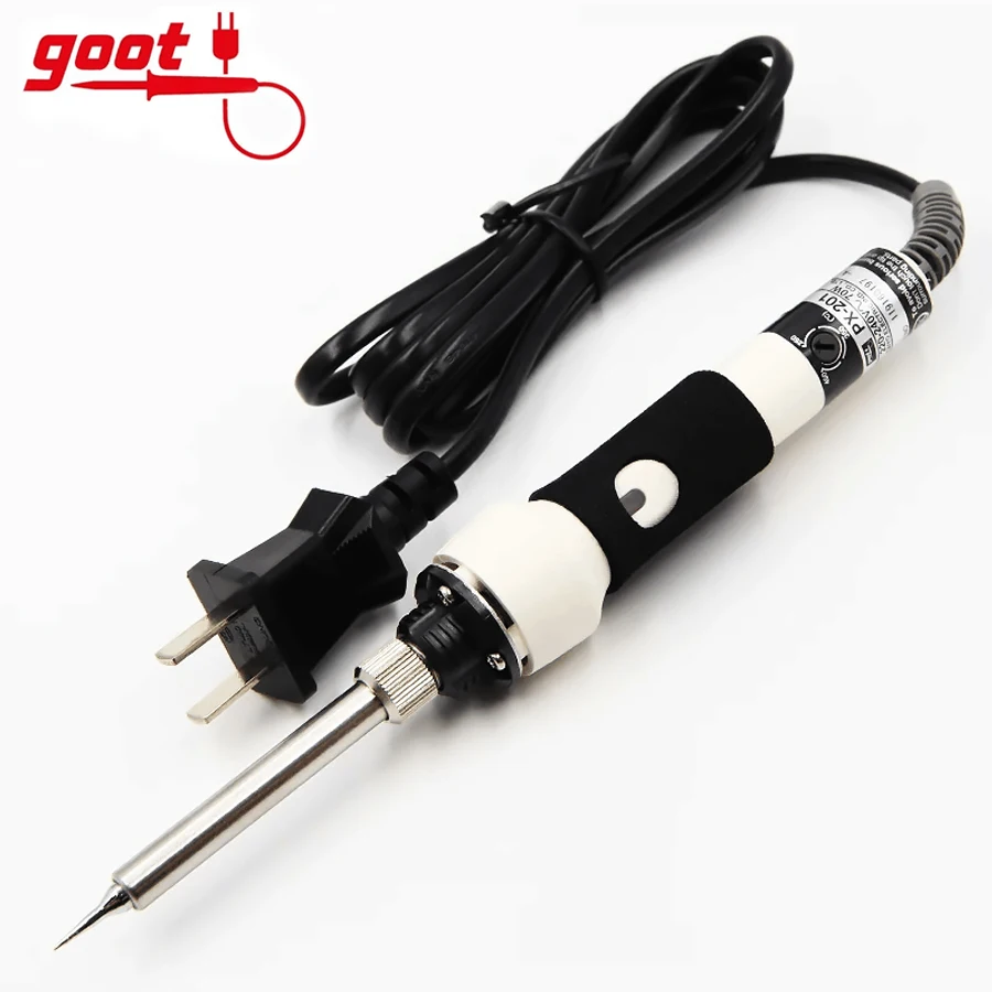 

Japan GOOT PX-201 Temperature-Controlled Soldering Iron Voltage 220V Ceramic Heater Lead-Free Soldering