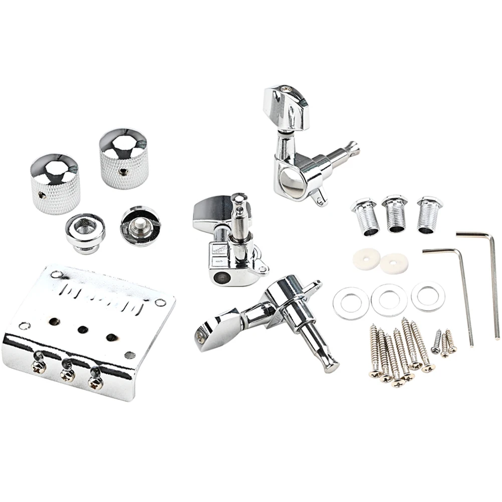

3 stringed Guitar Bridge Accessories Durable Replacement Parts Vintage Look Easy Install Guitar Luthier Tools