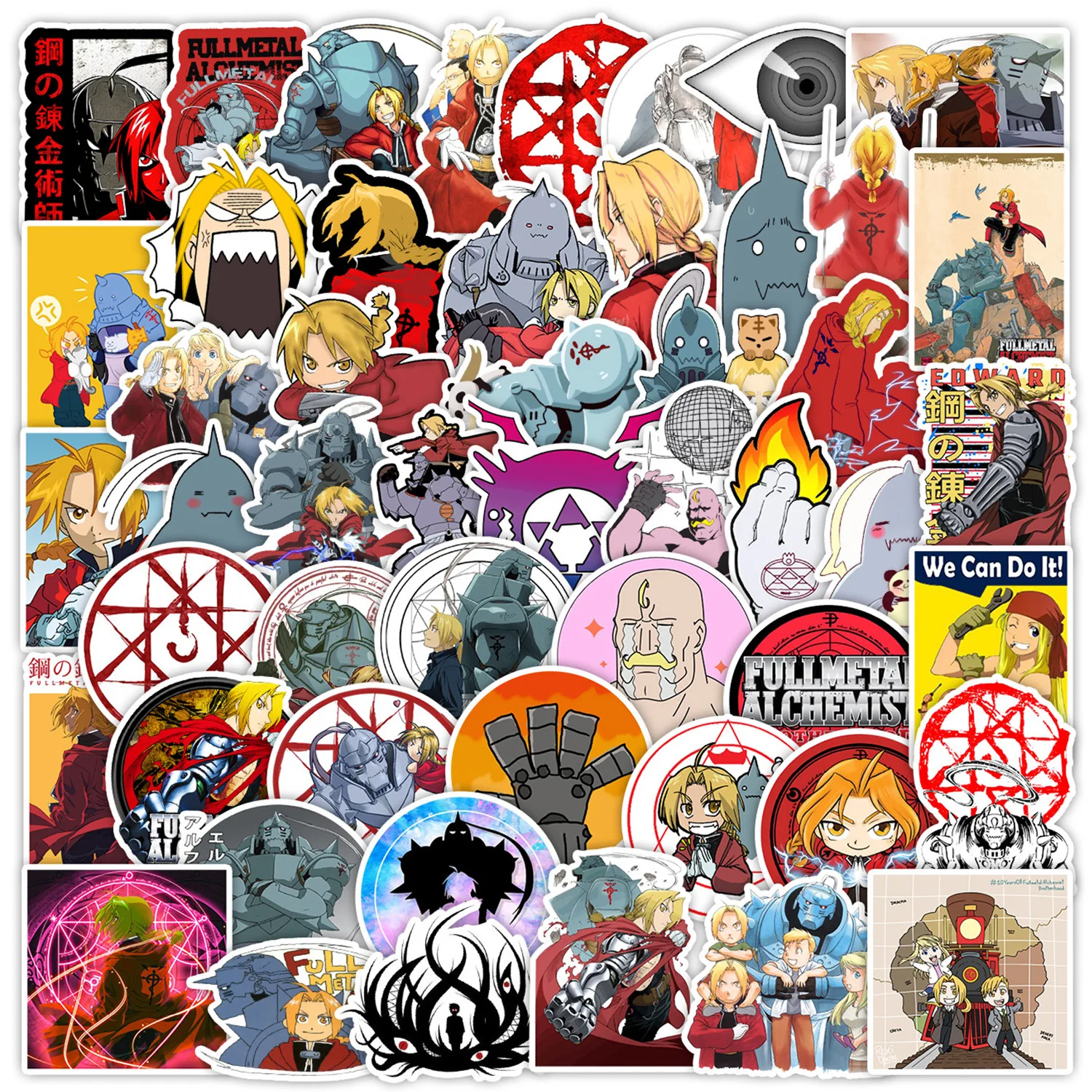 

50Pcs Anime Brotherhood Series Graffiti Stickers Suitable for Laptop Helmets Desktop Decoration DIY Stickers Toys Wholesale