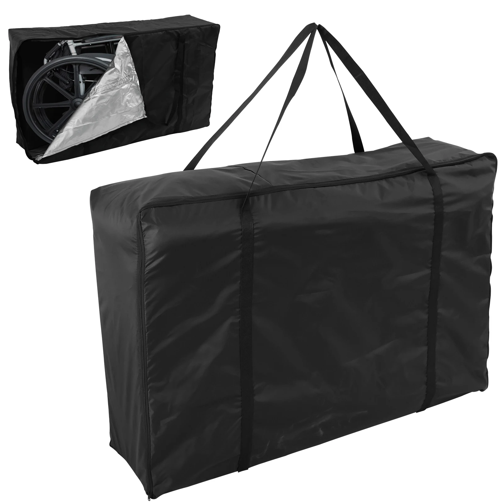 Rollator Travel Bag Oxford Cloth Wheelchair Travel Bag Waterproof Wear Resistant Folding Wheelchair Bag for Folding Walker Car