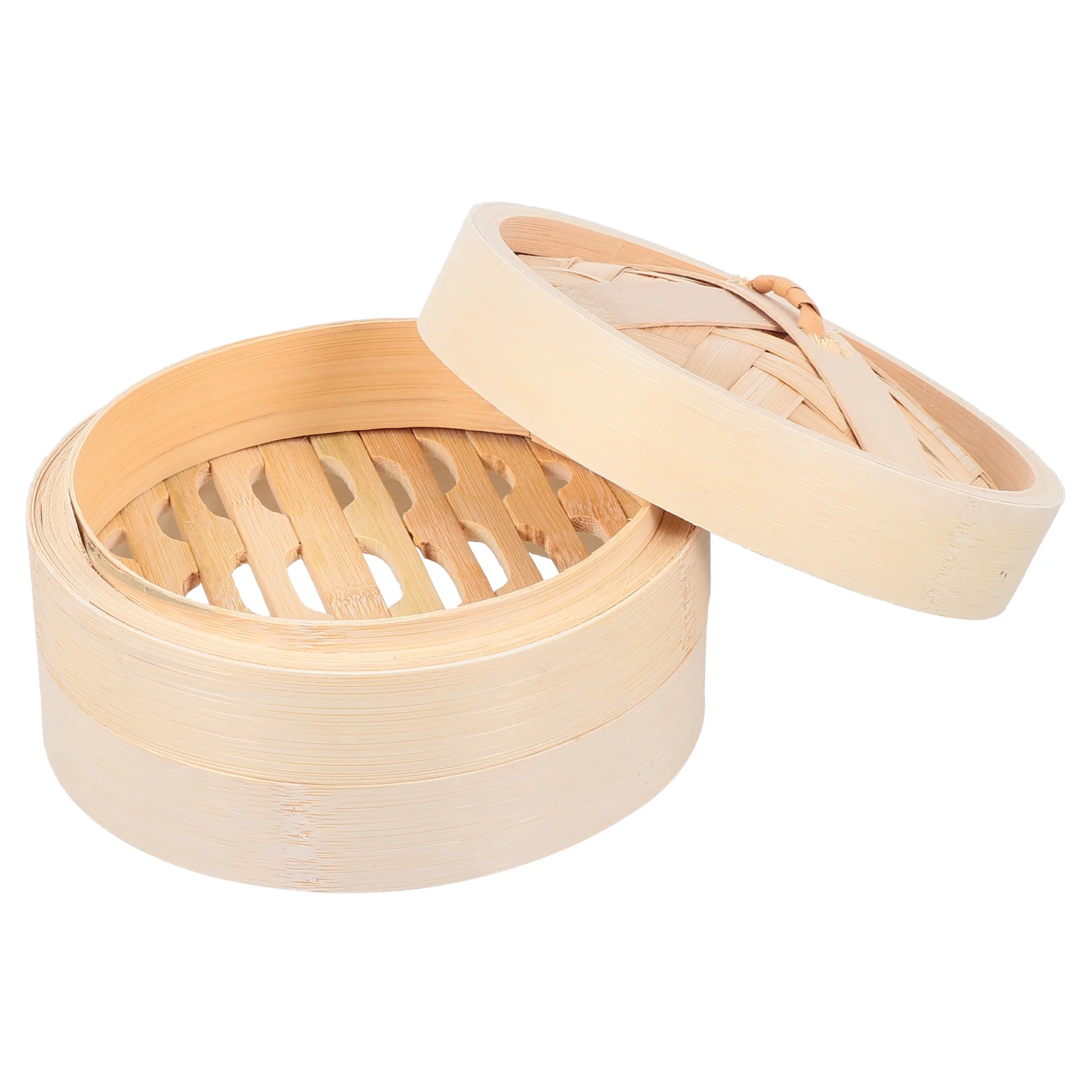 

Steamer for Dumplings Silicone Bamboo Plain Wood Pot Basket Microwave Cooking Fish Dessert Pan