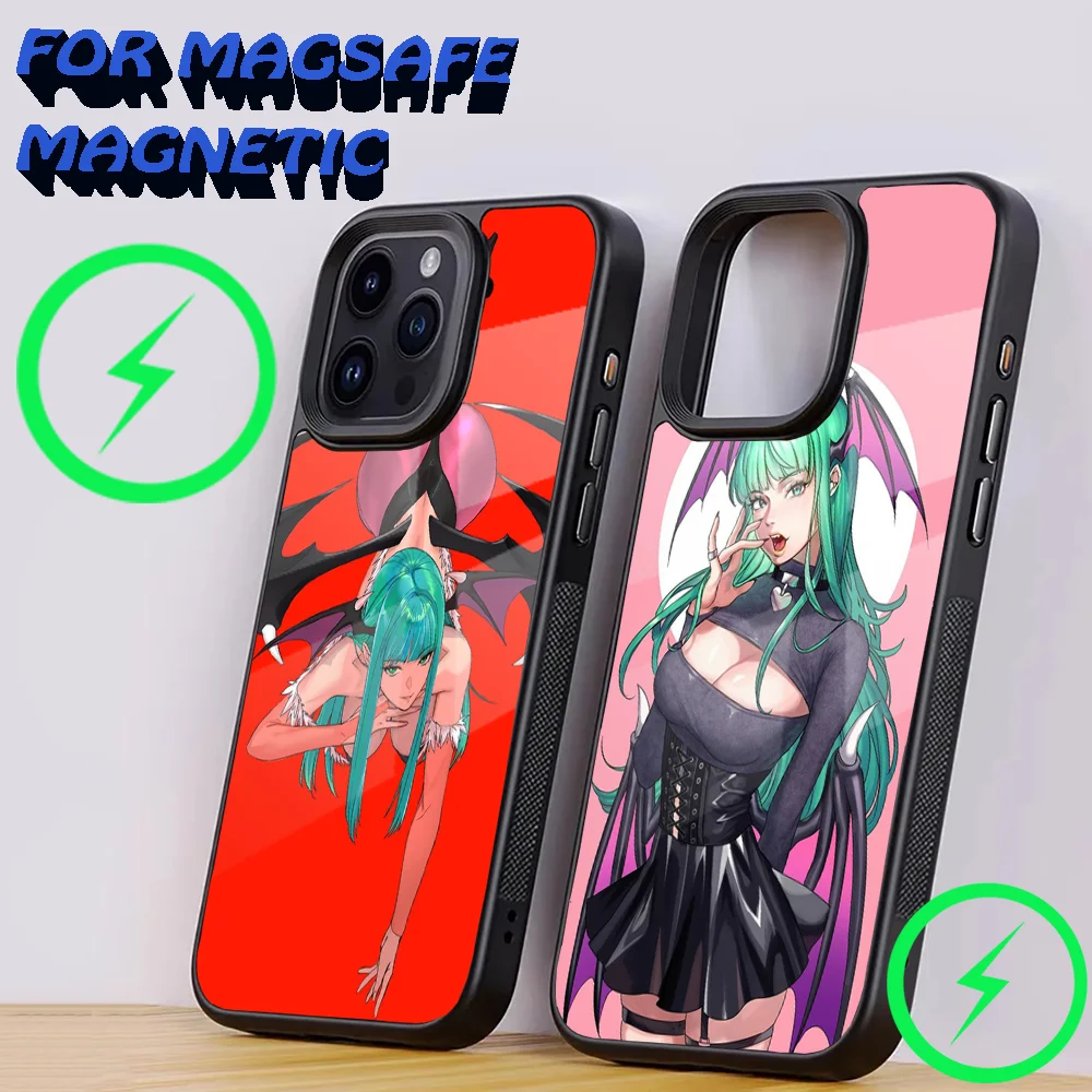 

Morrigan Aensland Phone Case For iPhone 16,15,14,13,12,11,Plus,Pro,Max Mini Magsafe Magnetic Wireless Charging