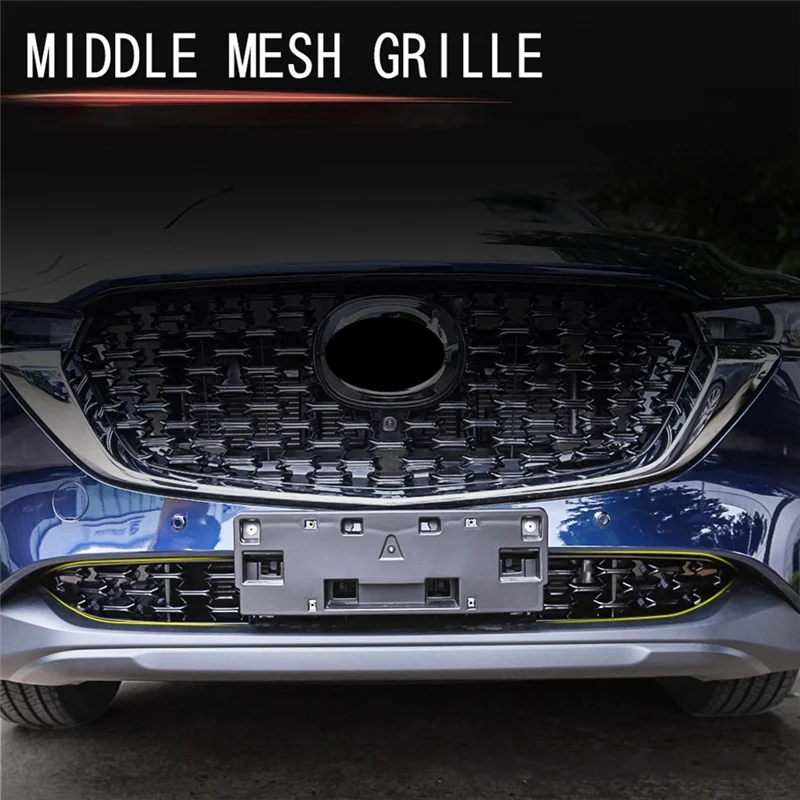 Imagem -04 - Car Front Lower Bumper Grill Grille Molding Cover para Mazda Cx5 Cx5 2023 Fundo Dianteiro Médio Net Decoração b