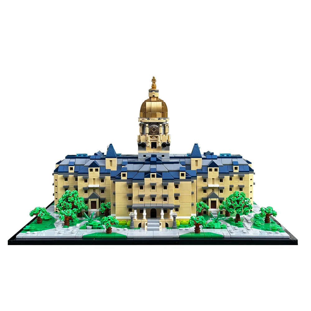 

Gobricks MOC University of Notre Dame Golden Dome Building Blocks Model Famous American University Architecture Bricks Toys Gift