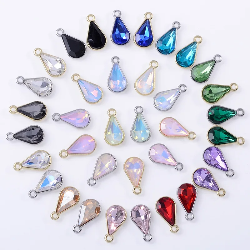 DIY handmade minimalist temperament earrings, earrings, bracelets, jewelry accessories 8 * 13mm pointed water drop single hangin