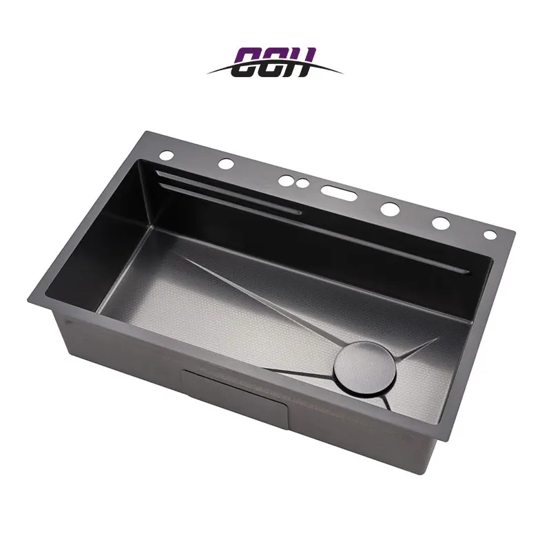 ホットセール スマートキッチンシンク クジラ 大型 シングルスロット 厚みのあるハニカム洗面台 家庭用キッチンシンク