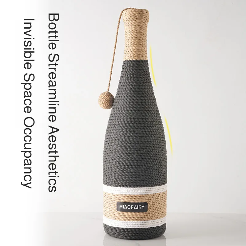 Tirador para gatos con forma de botella de vino