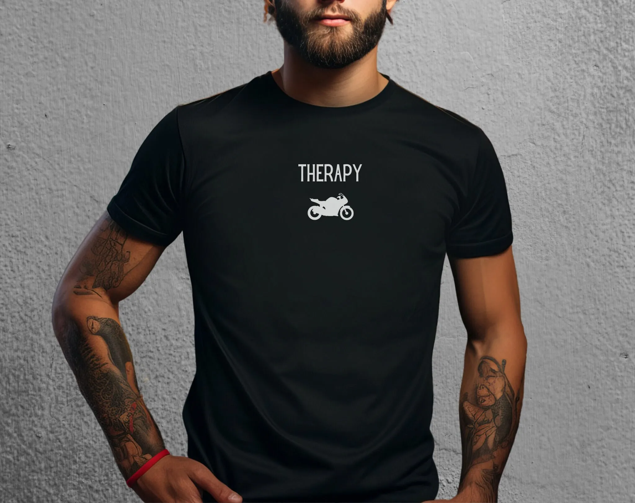 Biker T Shirt Bike Is A Therapy Motorbike For Him Inspirational