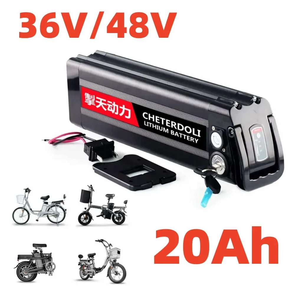 

48V 20Ah E-bike Battery Silverfish Lithium Battery Pack For 36V 48V 250W 350W 500W 750W ebike Motor Kit with 42v 54.6v 2A Charge