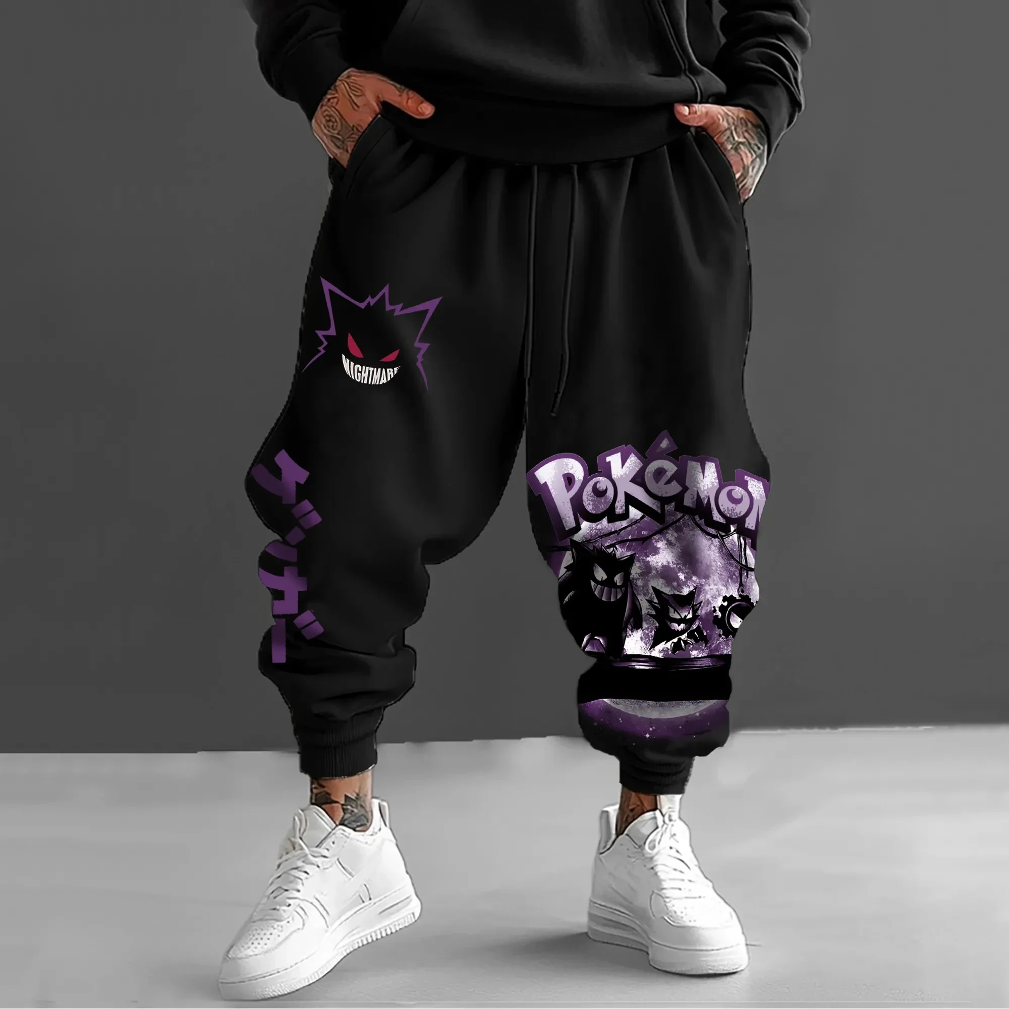 pokemon-evolution-sporty-casual-pants-for-boys-parent-child-pokemon-tight-fitting-sweatpants-long-pants