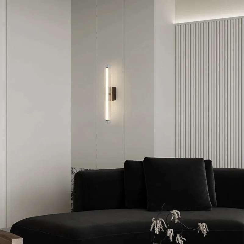 Italian Minimalist Modern Bedroom Bedside Wall Lamp High-End Living Room TV Long Strip Wall Lighting Simple Design