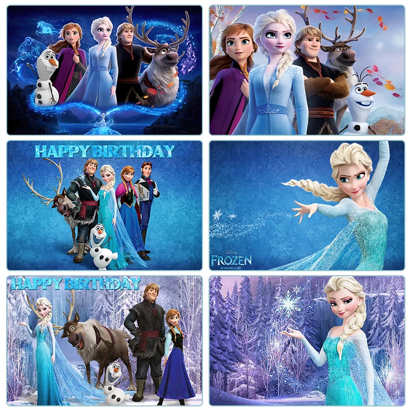 Girls Winter Happy Birthday Background 