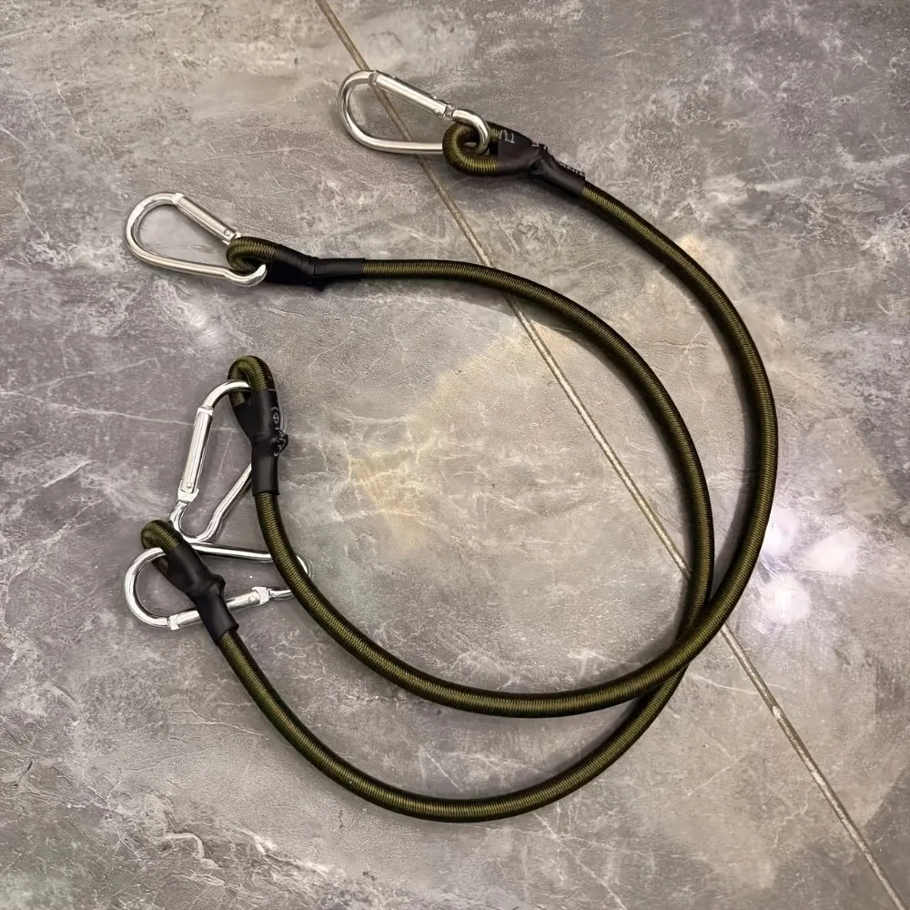 3pcs Flexible Durable Elastic Rope with Climbing Hook Suitable Camping Luggage Multifunctional Camping Convenient Elastic Buckle