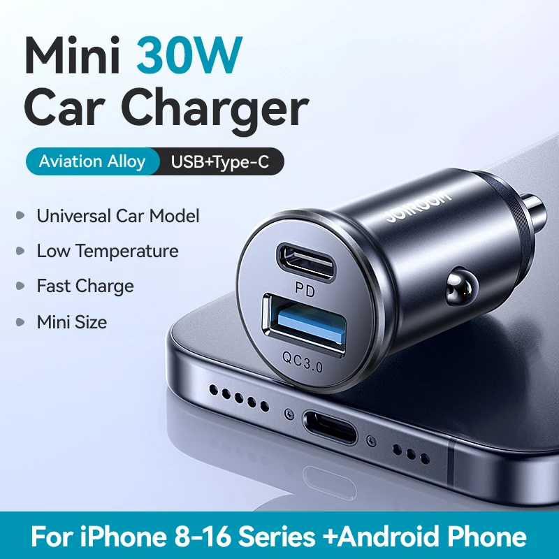 Зарядное устройство Joyroom 30W Mini PD QC3.0 USB Type-C для iPhone и Samsung — фото товара