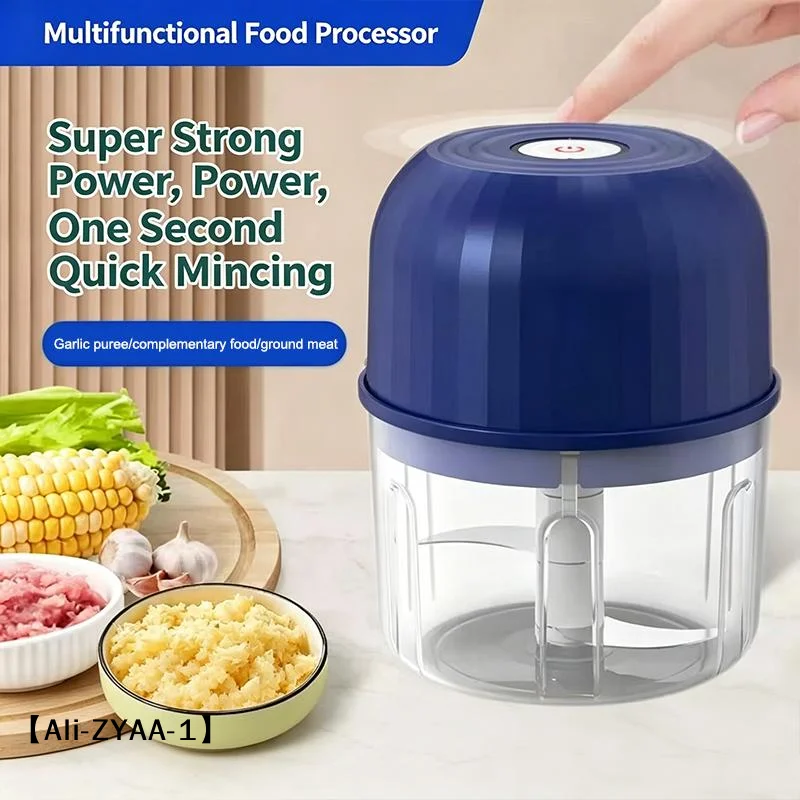 【A】Portable Mini Electric Garlic Chopper USB 2026, Waterproof Food Processor Veggie Onion Grinder, BPA Free Kitchen