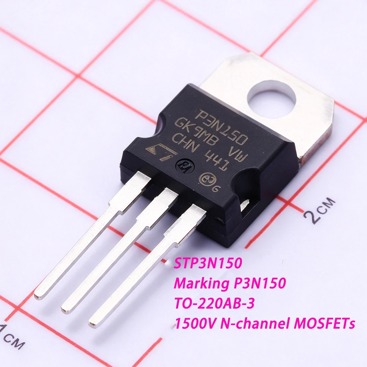 1PCS STP3N150 Marking P3N150 TO-220AB-3 1.5KV 1500V 2.5A 140W 9Ω 9 ohms N-channel NEW Original Field-Effect Transistor MOSFETs