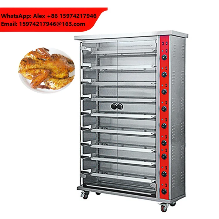 Automatic Kitchen Gas Stove Oven Large Cooker Gas Heating Turkey Oven Chicken Oven