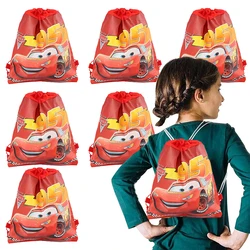 Disney Macqueen The Cars Drawstring Gifts Bag Non-woven Fabric Party Decoration Backpack Bag Children Birthday Party Supplies