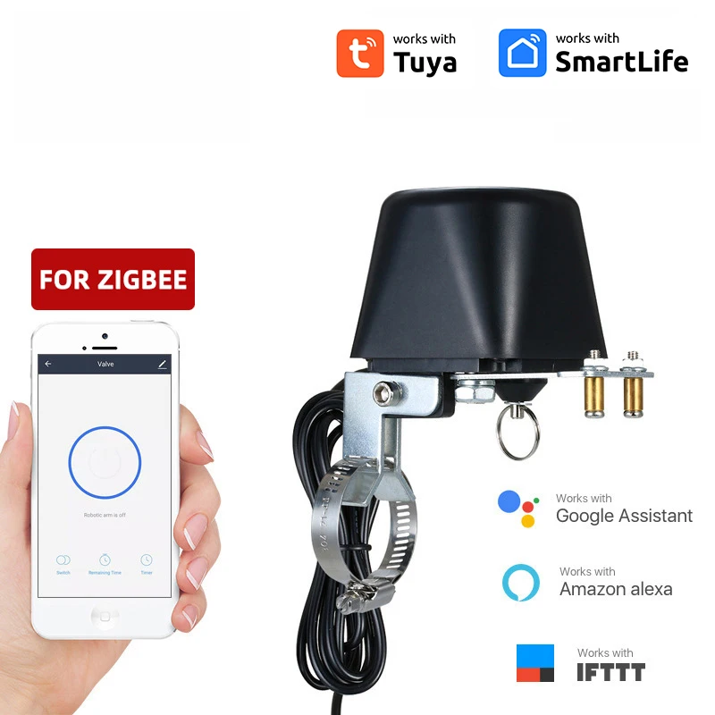 

Tuya WiFi Water Valve Gas Shutoff Controller Support Alexa Assistant Smart Wireless Control Tuay Smart Smart Life App