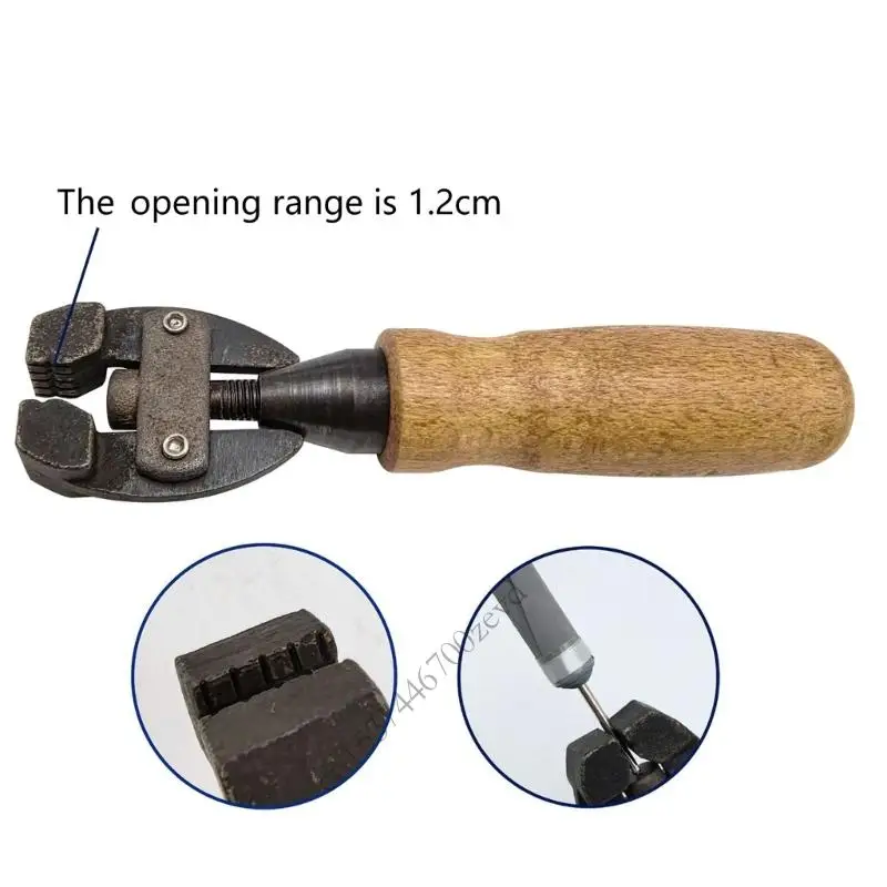 

Зажимая углеродистая сталь с вращающейся деревянной рукой для рук для надежного сцепления в металле и проектов DIY P9YB