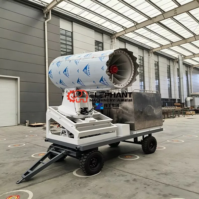 100M Large Range Engine-Powered PLC-Controlled Water Mist Fogging Machine 360 Degree Dust Controller Automatic Fog Cannon
