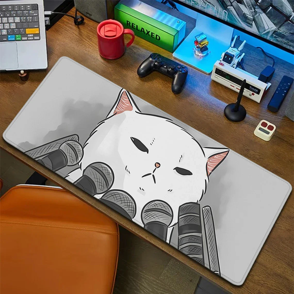 Cute Cat Coffee MousePads Laptop Pad Desk Mat Carpet Animation Oversized Mousemats Company  Gamer PC  Gaming Accessories