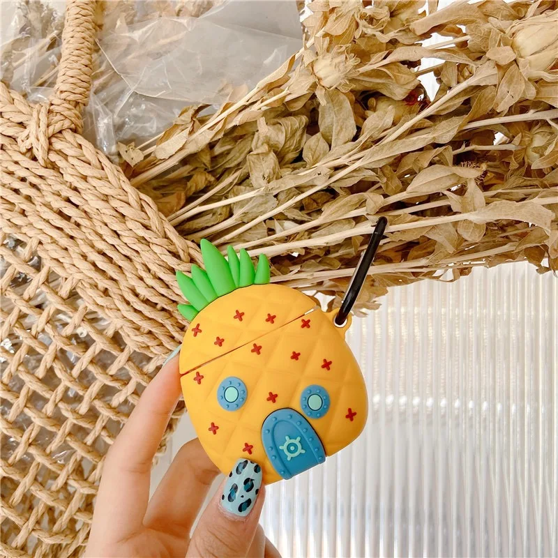 3D Cartoon pineapple house Case for Apple AirPods 3 Case for AirPods Pro2 Case Cute Cover Earphone Protective Case Earphones