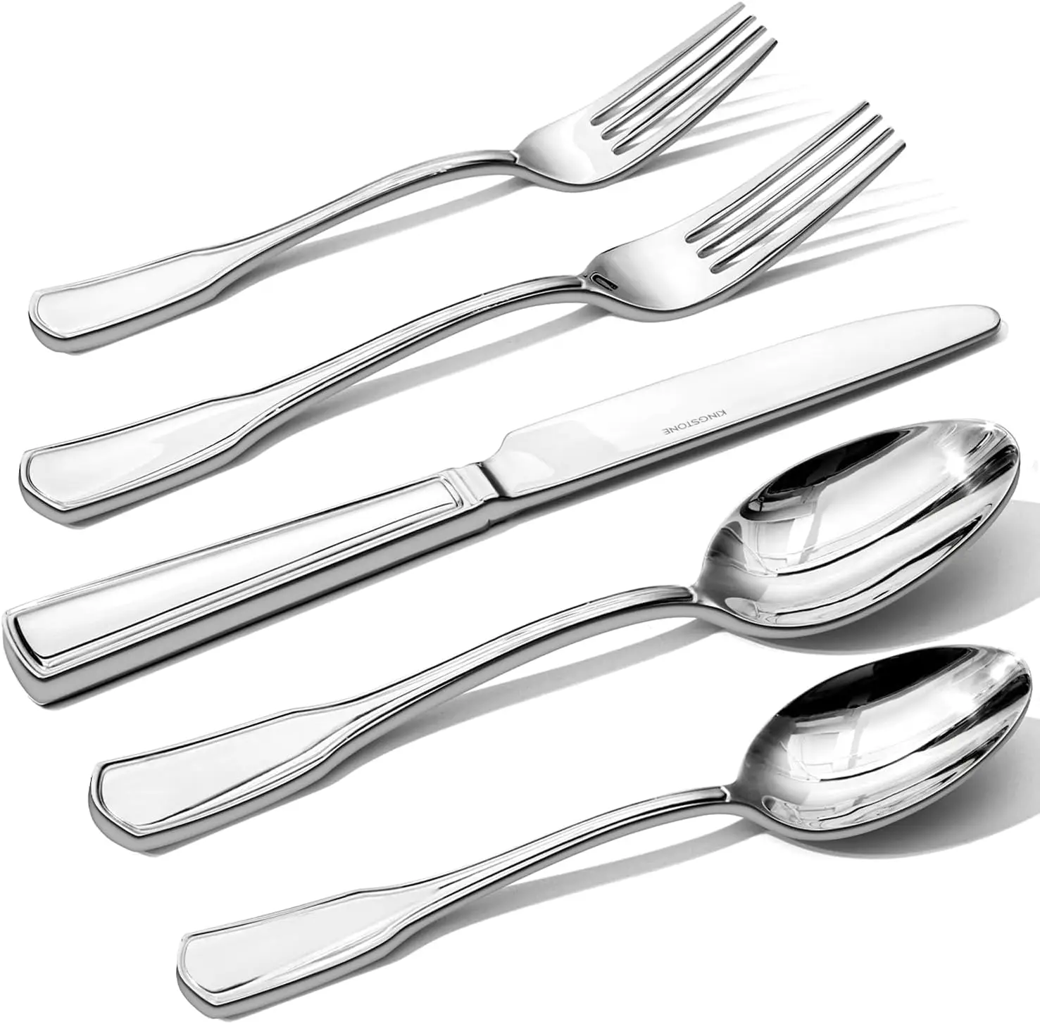 

30-Piece Stainless Steel Flatware Set for 6, Mirror Finish, Dishwasher Safe Silverware