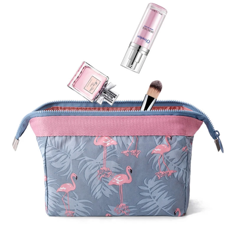 1PC Flamingo Travel Bag For Women Cosmetic Bag Makeup Toiletry Bath Organizer