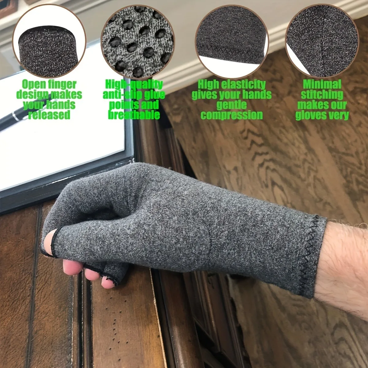 Compression Arthritis Gloves Wrist Support Brace Carpal Tunnel Pain Relief Women Men Therapy Wristband Anti-Slip Work Gloves