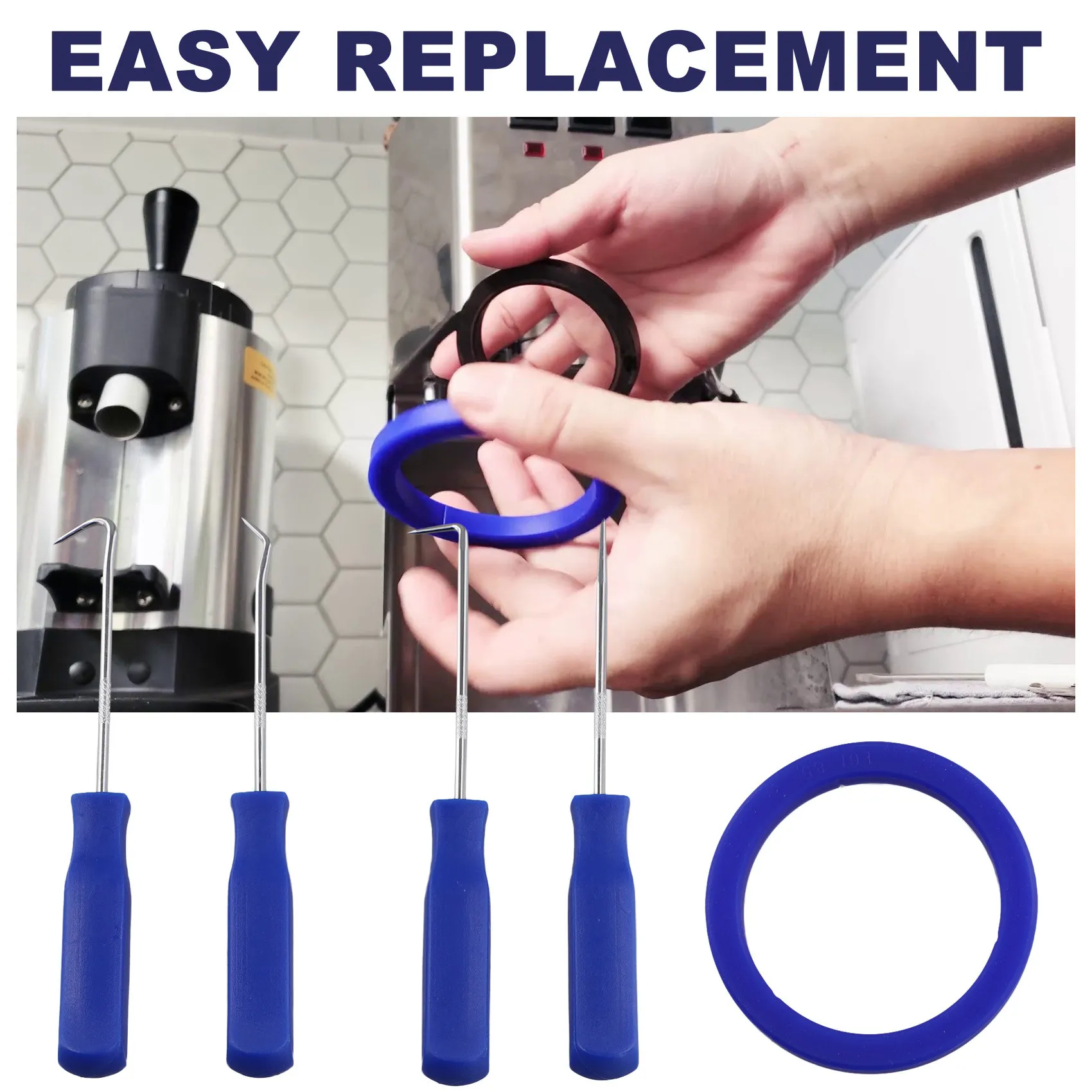 B59B-Coffee Machine Group Head Seal For E61 For Gaggia Silicone Group Gasket With Replacement Tools