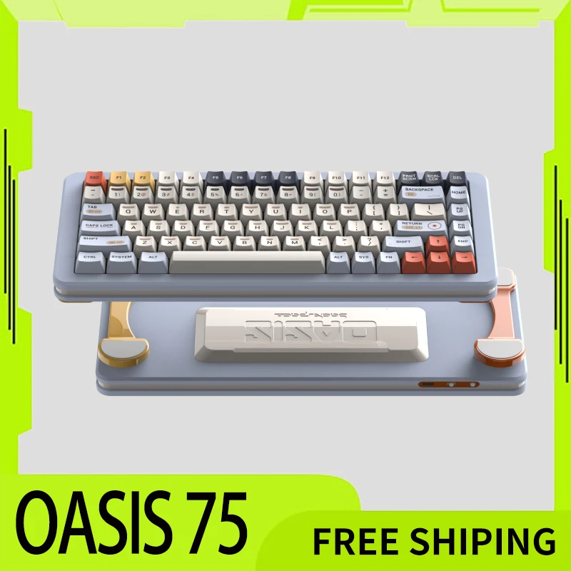 

Проводная клавиатура Backspace Oasis 75 с магнитной осью, игровая клавиатура для электронных видов спорта, Алюминиевая клавиатура для рабочего стола, подарки