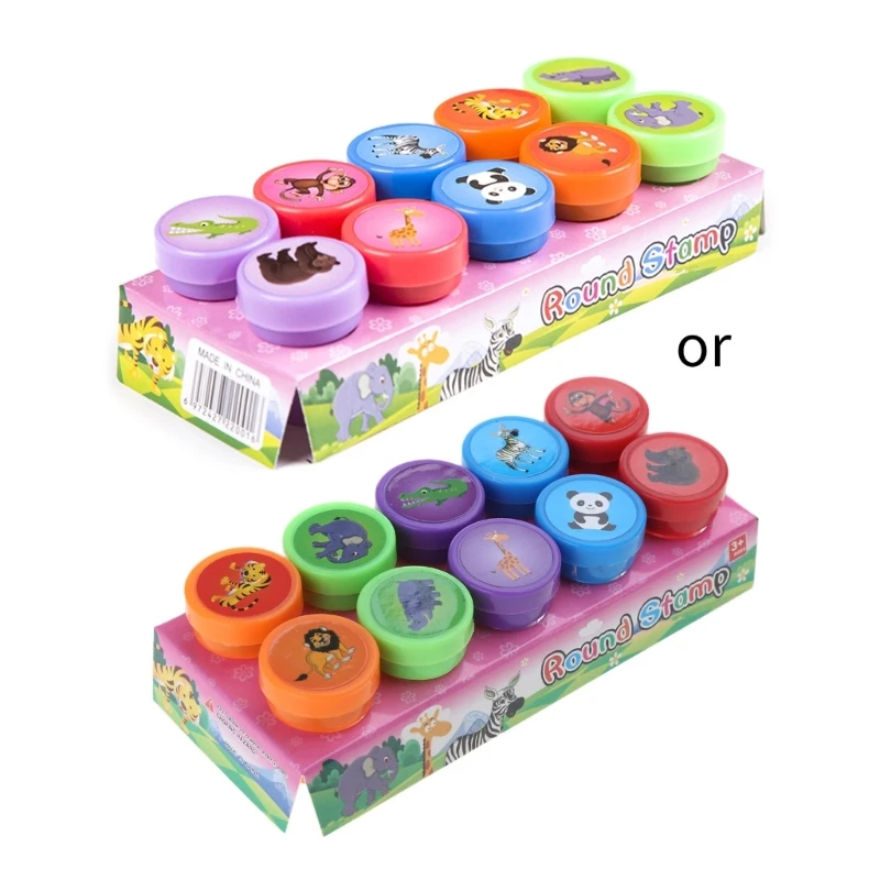 

Self-ink Seal Stamp Homework Review Stamper Cartoon Stamps School Teacher rops Interactive Children Education Toy 10pcs