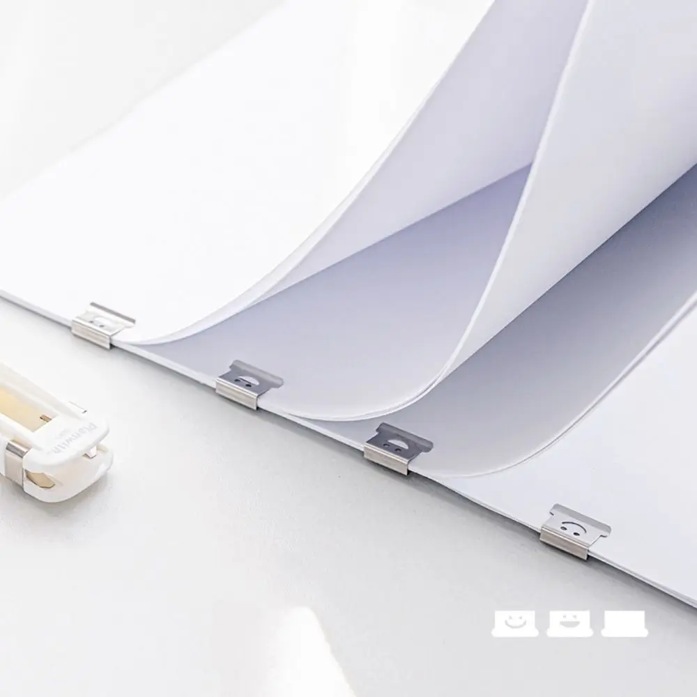 New Smile Design Push Paper Clip Mini Binder Reusable Pusher Set Plastics Paper Clip Tools School