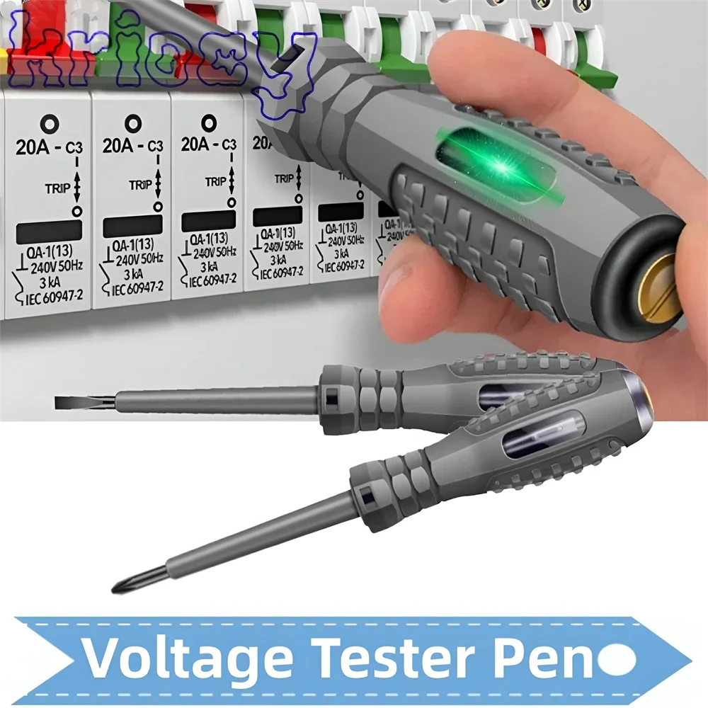 Digital Voltage Tester Pen AC Non-contact Induction Test Pencil Voltmeter Detector Electrical Slotted Screwdriver Indicator