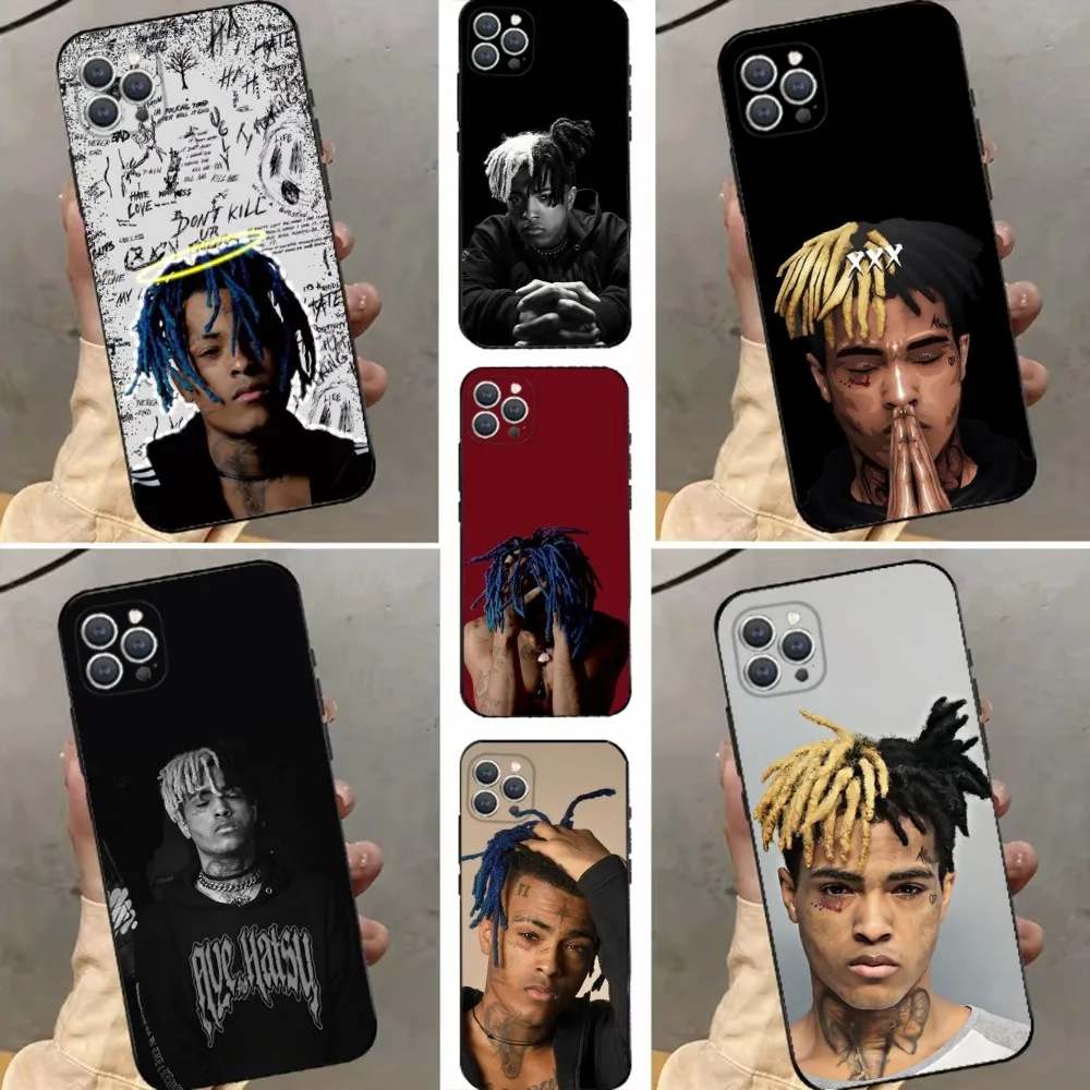 X-XXXTentacions  Phone Case For iPhone 16,15,14,13,12,11,Plus,Pro Max,XS,X,XR,SE,Mini,8,7 Soft Silicone Black Cover