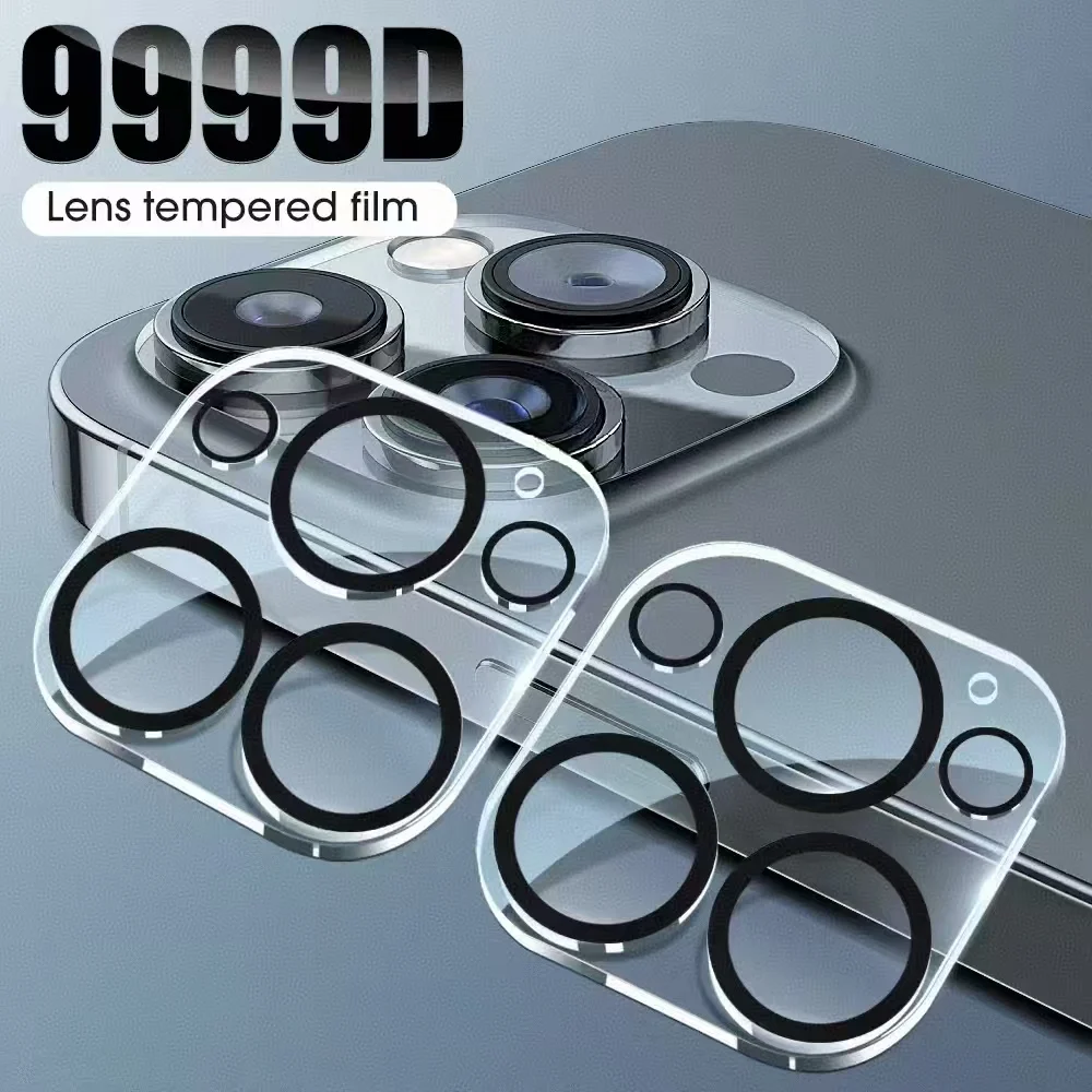 

Tempered Glass for iPhone 17 Pro Max 16 15 14 Plus 13 12 Mini 11 Camera Lens Protector Black Circle Protective Lens Film Cover
