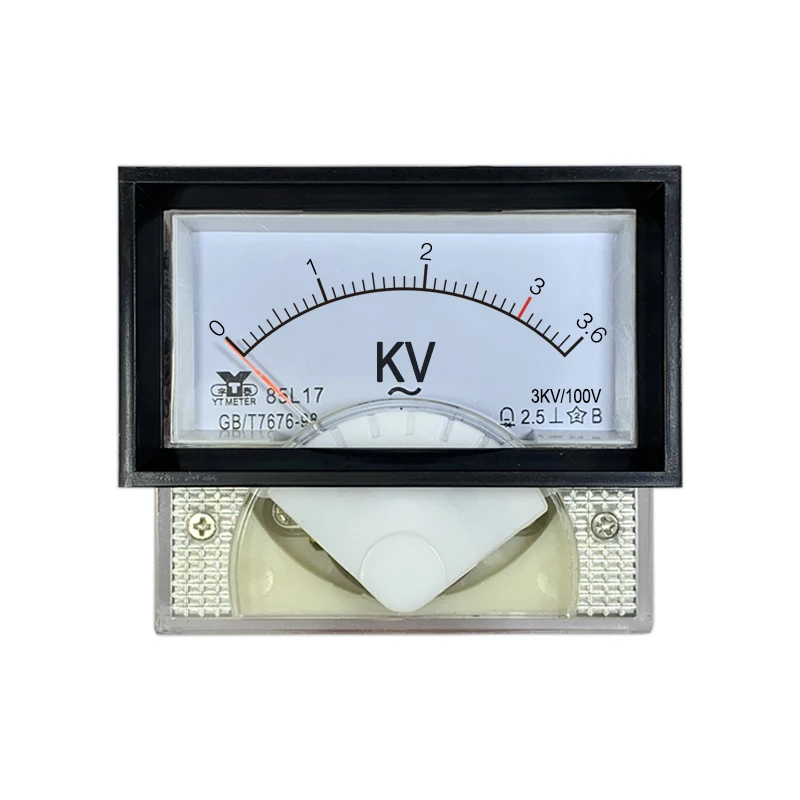 85L17 100V الجهد العالي الفولتميتر 3.6kv 7.2kv 10KV 12KV 40KV مؤشر كيلو فولت متر التيار المتناوب