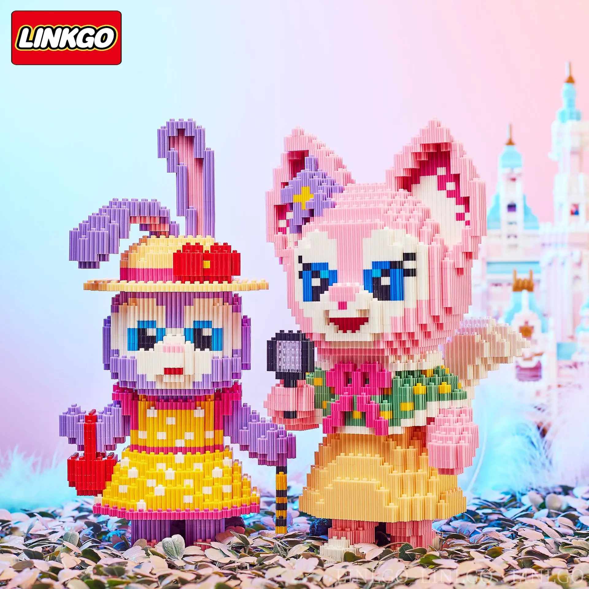 

Disney Linabell Diamond Building Blocks Cartoon StellaLou Linkgo Assembled Mini Magic Bricks Figure Toy For Kid Christmas Gifts