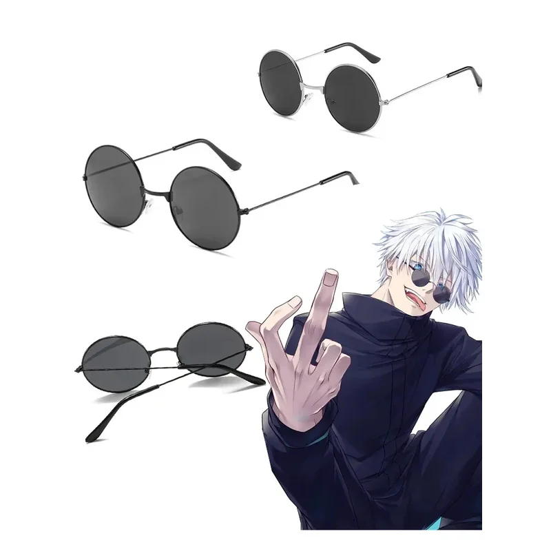 

Jujutsu Kaisen Gojo Satoru Cosplay Glasses Eyewear Anime Halloween Black Glasses Costume Props Accessories Cosplay Anime@0Z*