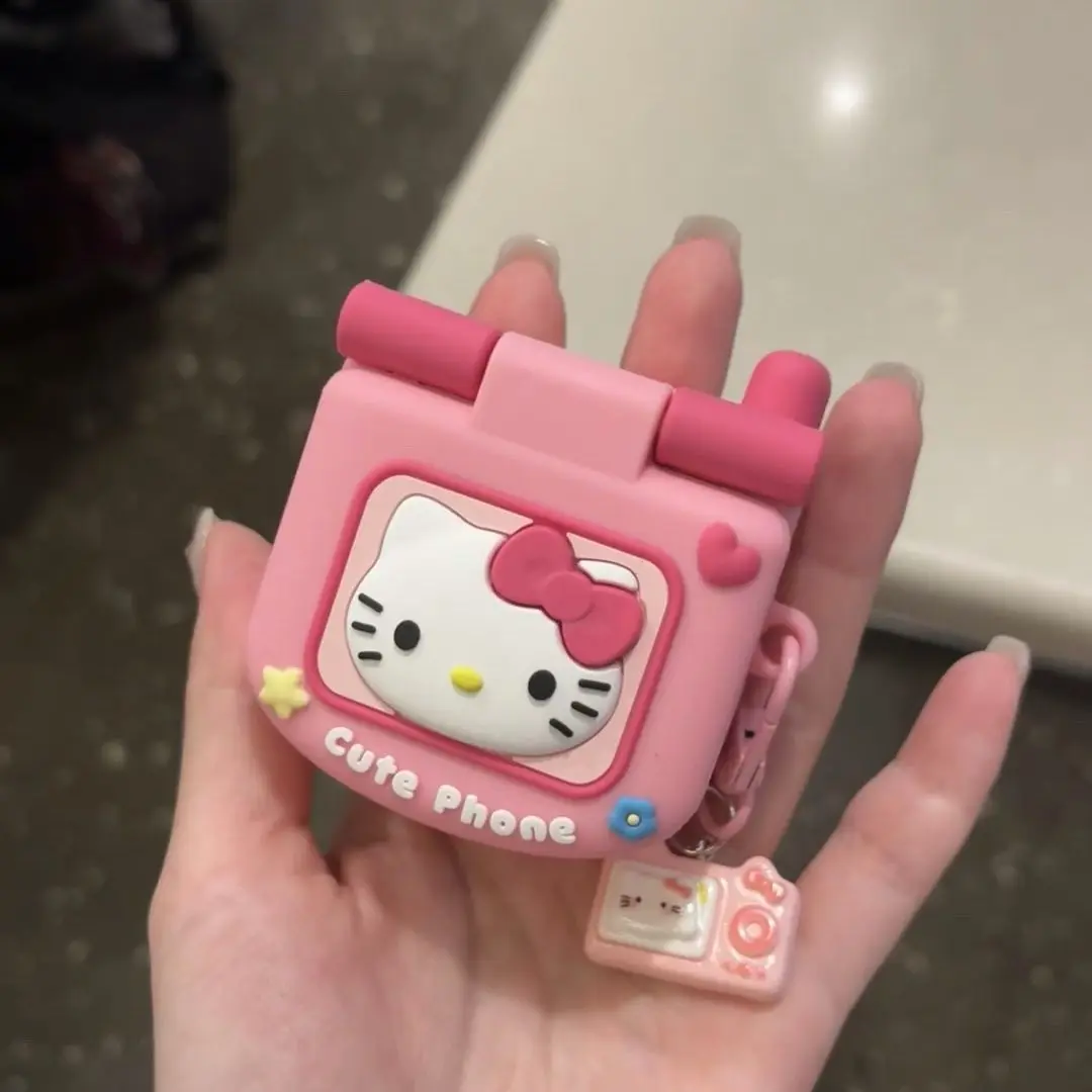 

Phone Suitable for Apple AirPods 4 New Hello Kitty Bluetooth Earphone Protection Case 1/2 Generation Anti Drop Soft Case Pro3