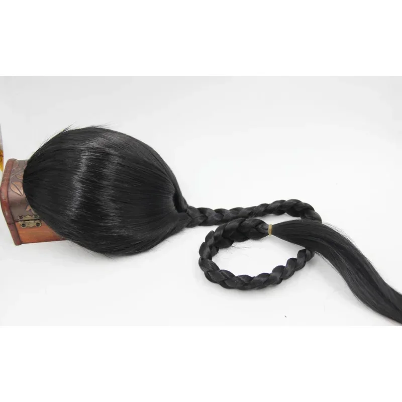 3 Colors Qing Dynasty Long Braid Hair Accessories For Men Prince Childe Cosplay Chinese Ancient Times Men Antique Movie Play