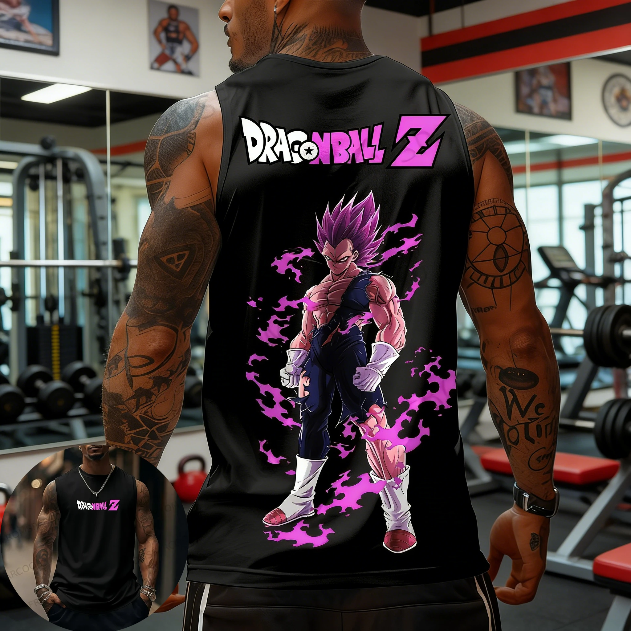 

2026 Summer Dragon Ball Vegeta Ultra Ego 3D Print Vest Oversized Breathable Sweat-Absorbent Fitness Streetwear Unisex