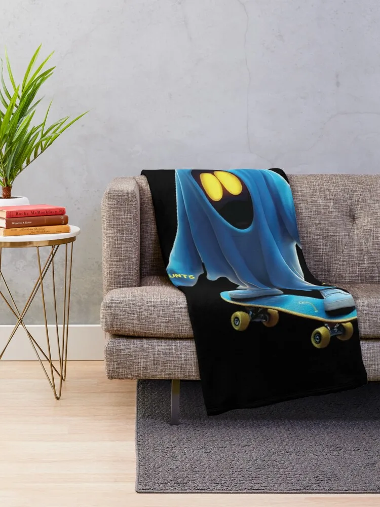 Ghost haunts the skateboard Throw Blanket blankets and throws Fashion Sofas Quilt Blankets