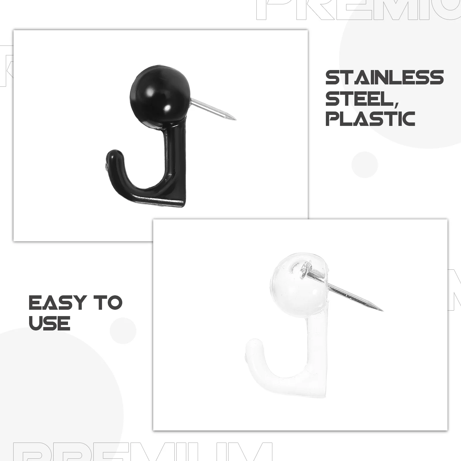 50 szt. ozdobnych pinezek wielokrotnego użytku do tablic ogłoszeń, zdjęć, kluczy, biżuterii, lekkie, do ekspozycji, do biura i domu